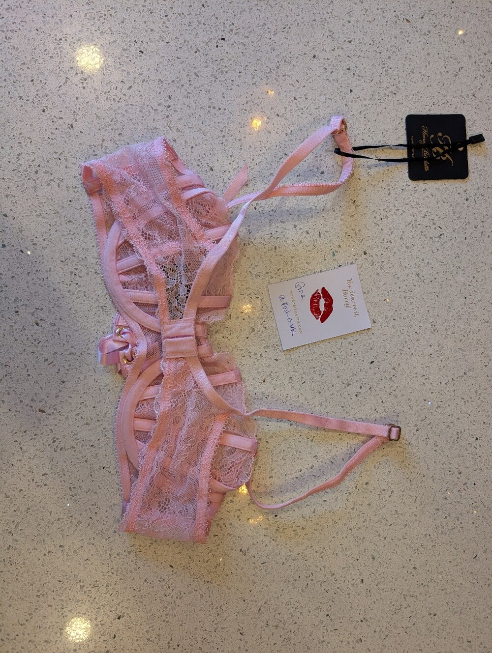 Honey Birdette Rebecca pink bra 34B - Picture 3 of 5